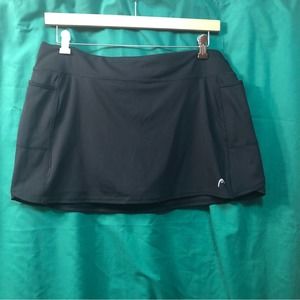 NWT - HEAD Black Athletic Skort - Size XL
